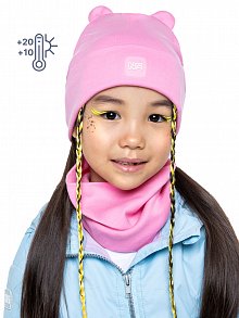 Комплект шапка и снуд 12л9623 розовый оптом от производителя NIKASTYLE