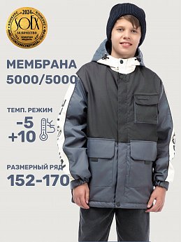 Куртка 4м4725 черный/графит оптом от производителя NIKASTYLE
