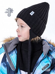 Комплект шапка и манишка 12з11123 черный оптом от производителя NIKASTYLE