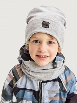 Комплект шапка и снуд 12л12725 серый оптом от производителя NIKASTYLE