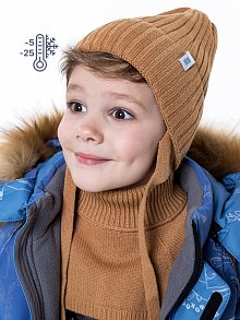 Комплект шапка и манишка 12з11123 горчичный оптом от производителя NIKASTYLE