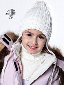 Комплект шапка и манишка 12з11023 кремовый оптом от производителя NIKASTYLE