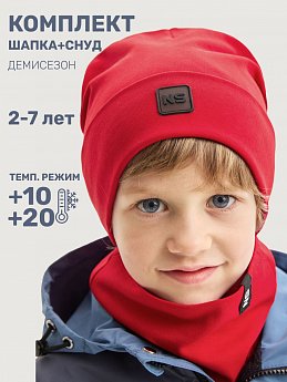 Комплект шапка и снуд 12л12725 чили оптом от производителя NIKASTYLE