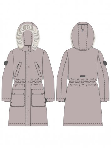 Парка 5з8025 какао оптом от производителя NIKASTYLE