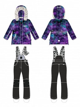 Костюм 7з4025 цикламен/черный оптом от производителя NIKASTYLE