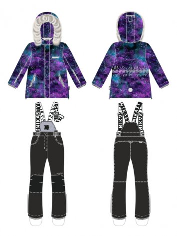 Костюм 7з4025 цикламен/черный оптом от производителя NIKASTYLE