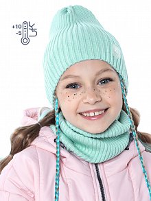 Комплект шапка и снуд 12м8423 мятный оптом от производителя NIKASTYLE
