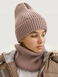 Комплект шапка и снуд  12з17725 какао оптом от производителя NIKASTYLE