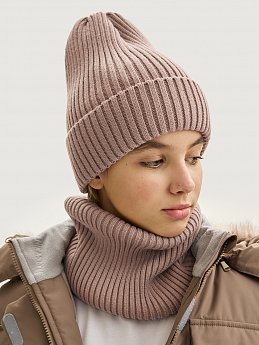 Комплект шапка и снуд  12з17725 какао оптом от производителя NIKASTYLE