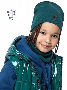 Комплект шапка и снуд 12л9523 изумрудный оптом от производителя NIKASTYLE