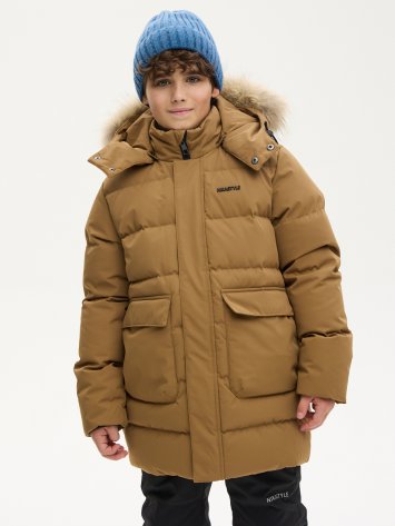 КУРТКА пуховая 4з8124 кэмел оптом от производителя NIKASTYLE