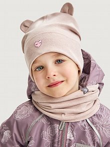 Комплект шапка и снуд 12л12625 бежевый меланж оптом от производителя NIKASTYLE