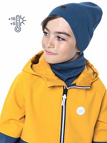 Комплект шапка и снуд 12л9523 джинсовый оптом от производителя NIKASTYLE