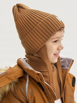 Комплект шапка и манишка  12з16025 кэмел оптом от производителя NIKASTYLE