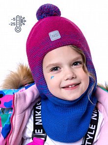 Балаклава 10з10423 фуксия/сапфир оптом от производителя NIKASTYLE