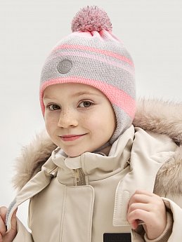 Шапка 11з15425 серый/розовый оптом от производителя NIKASTYLE