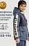 Куртка 4м4525 графит/джинс