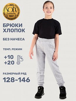 Брюки 2т21825 серый меланж оптом от производителя NIKASTYLE