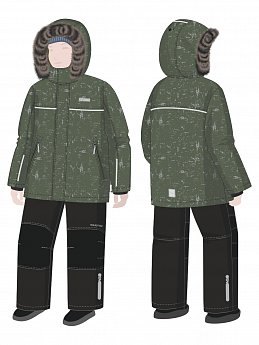 Костюм +7з5925 хаки/черный оптом от производителя NIKASTYLE