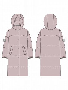 Пальто 6з9425 пудра оптом от производителя NIKASTYLE