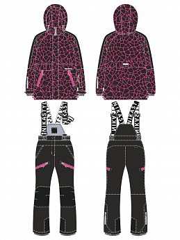 Костюм 7з3225 фуксия/черный оптом от производителя NIKASTYLE