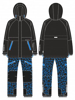 Костюм 7з3125 черный/электрик оптом от производителя NIKASTYLE