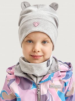 Комплект шапка и снуд 12л12625 светло-серый оптом от производителя NIKASTYLE