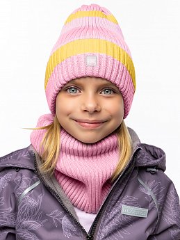 Комплект шапка и снуд 12м11225 розовый оптом от производителя NIKASTYLE