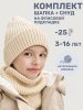 Комплект шапка и снуд  12з17725 молоко